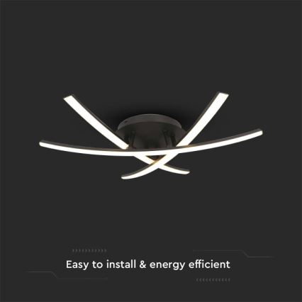 LED Griestu lampa LED/20W/230V 3000K melna