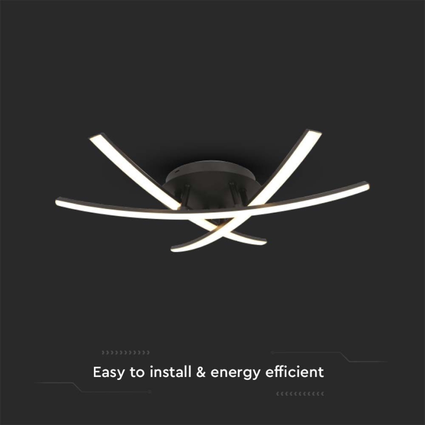 LED Griestu lampa LED/20W/230V 3000K melna