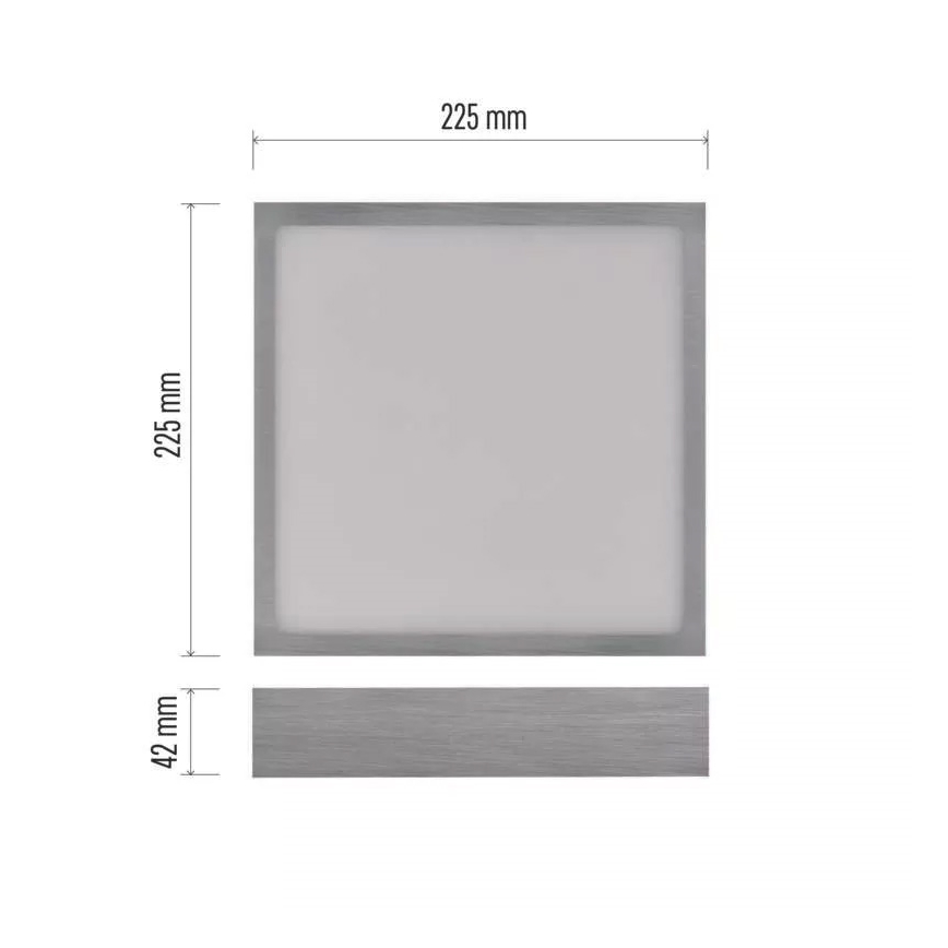 LED Griestu lampa NEXXO LED/21W/230 3000/3500/4000K 22,5x22,5 cm matēts hroms