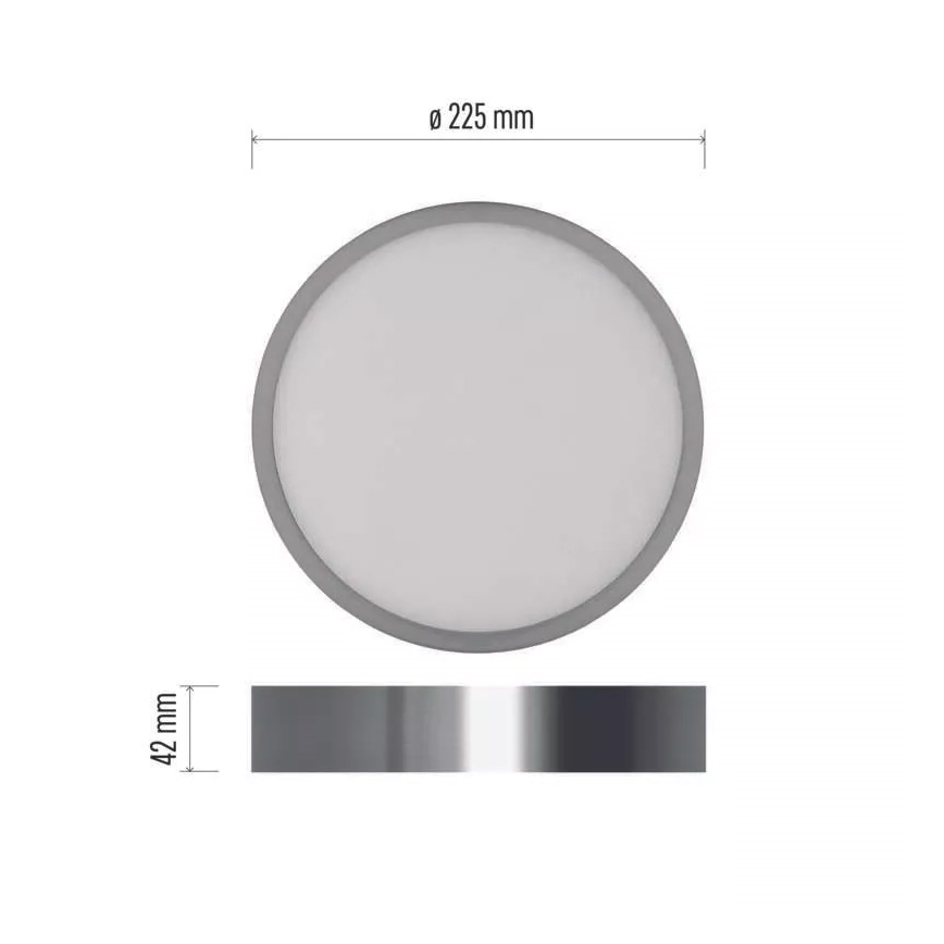 LED Griestu lampa NEXXO LED/21W/230V 3000/3500/4000K d. 22,5 cm spīdīgi hromēts