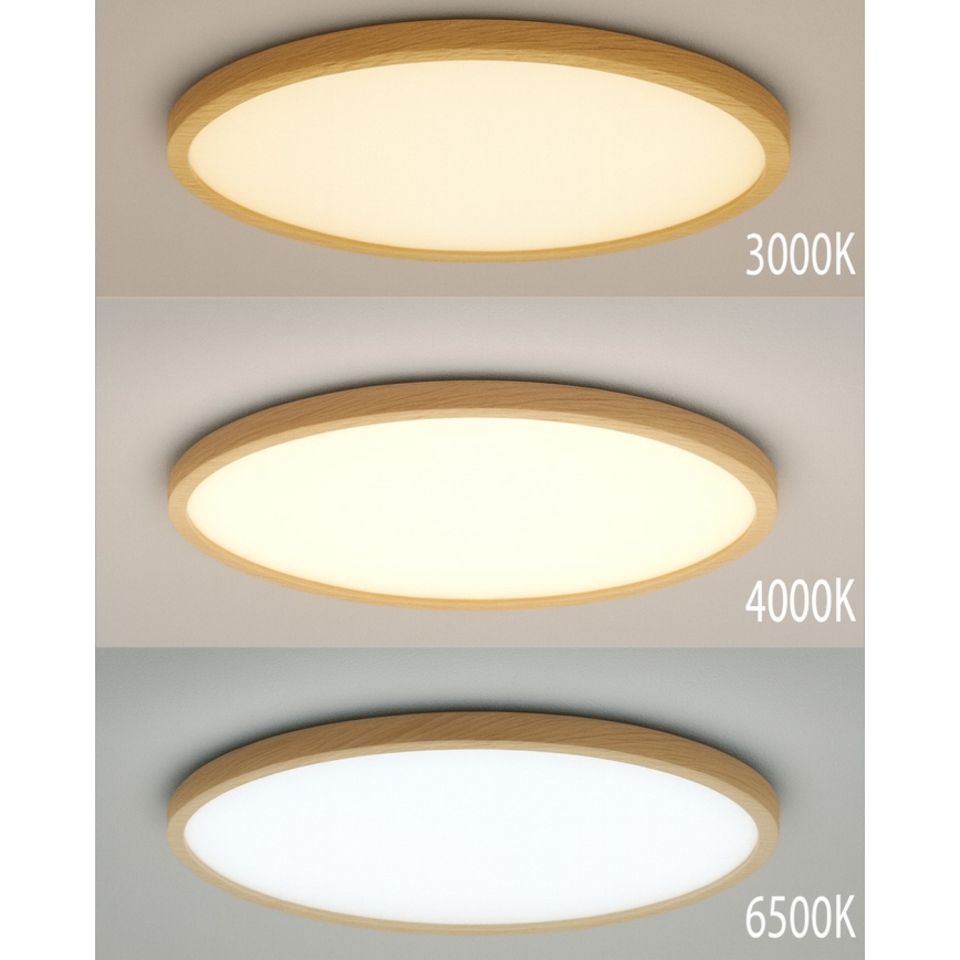 LED griestu lampa LED/24W/230V 3000/4000/6500K Ø 30 cm bēša