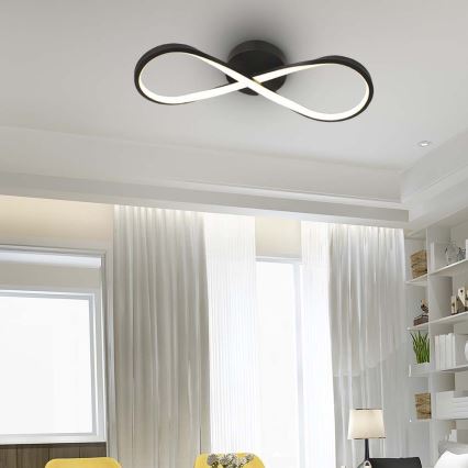 LED Griestu lampa LED/24W/230V 3000K melna