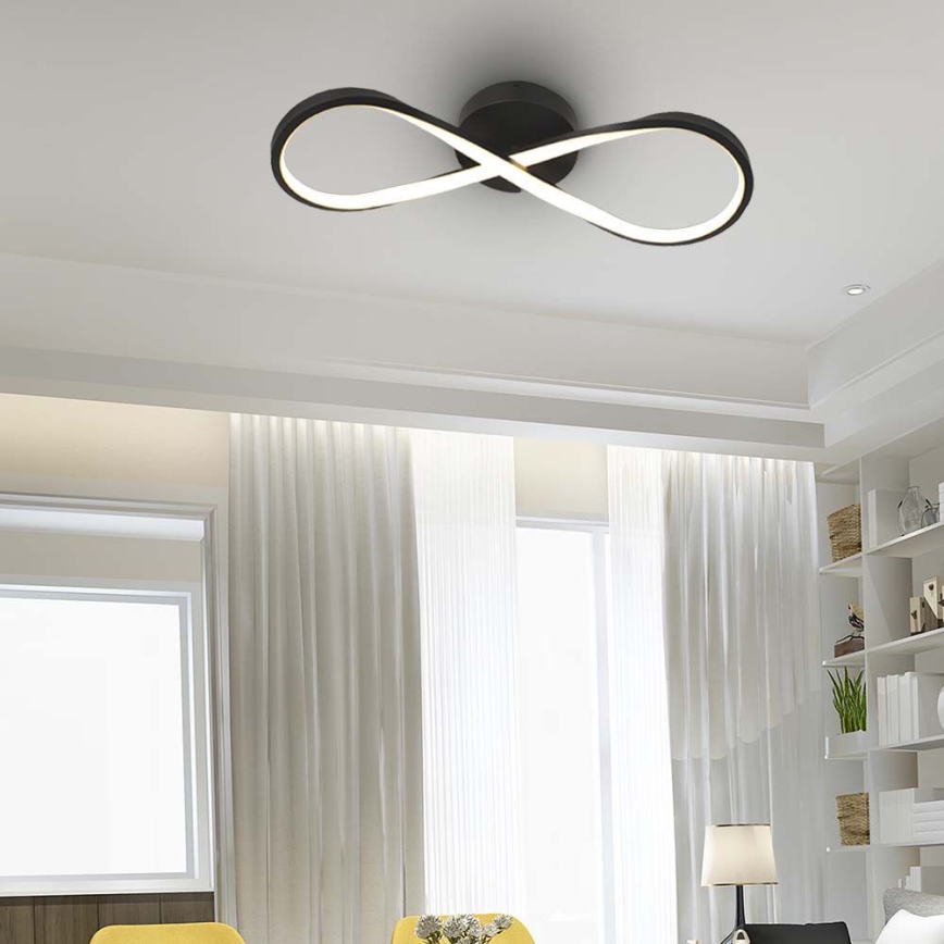 LED Griestu lampa LED/24W/230V 3000K melna