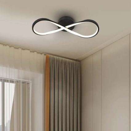 LED Griestu lampa LED/24W/230V 3000K melna