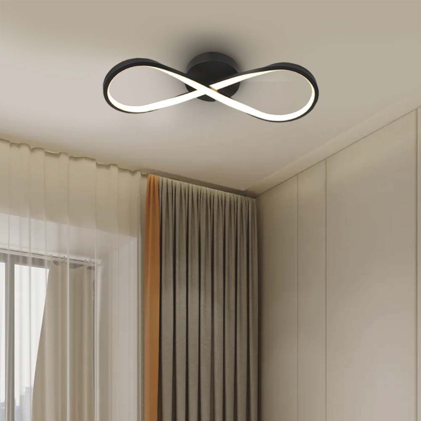 LED Griestu lampa LED/24W/230V 3000K melna