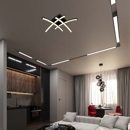 LED Griestu lampa LED/24W/230V 3000K melna