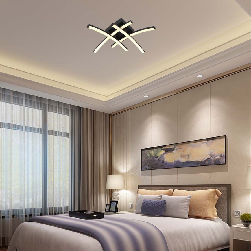 LED Griestu lampa LED/24W/230V 3000K melna