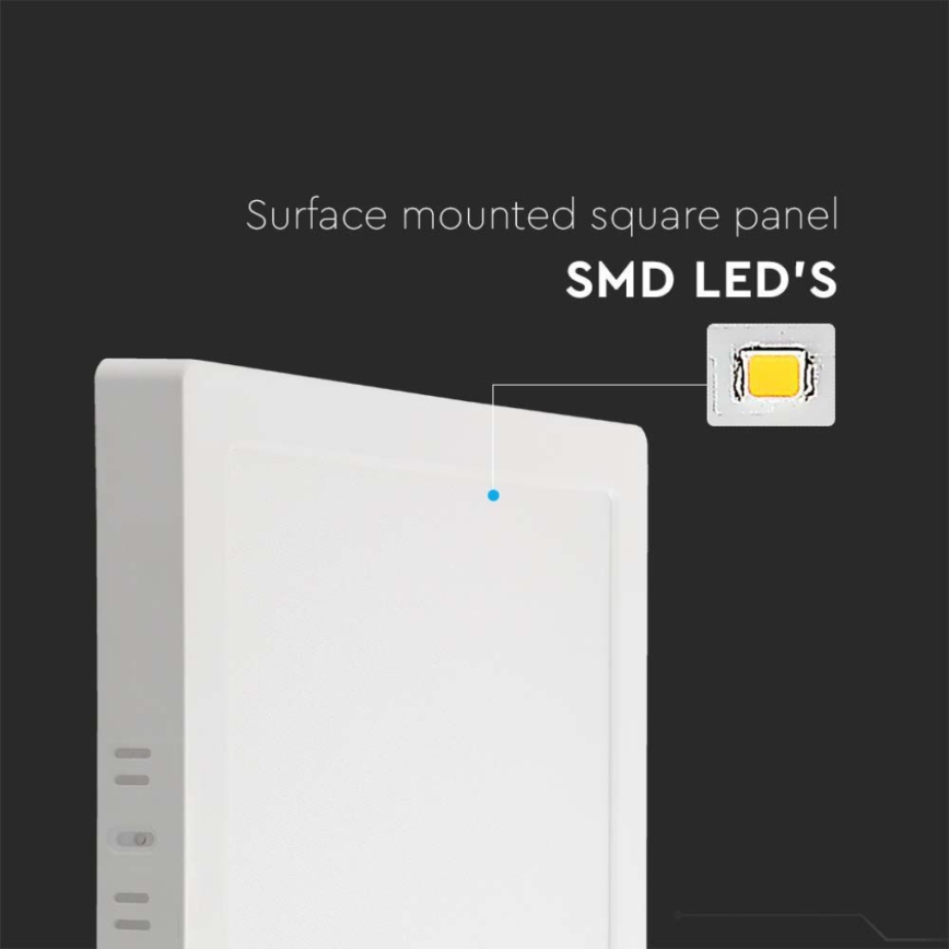 LED Griestu lampa LED/24W/230V 6500K 28,7x28,7 cm balta