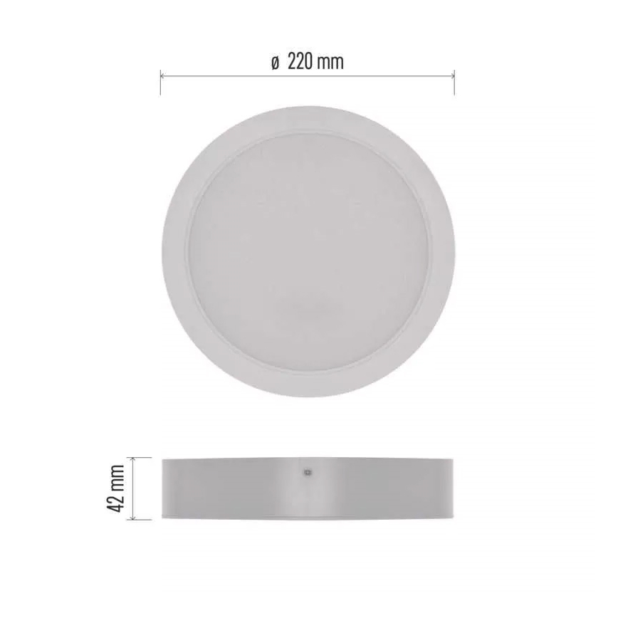 LED Griestu lampa LED/24W/230V d. 22 cm balta