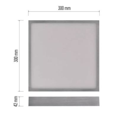 LED Griestu lampa NEXXO LED/28,5W/230V 3000/3500/4000K 30x30 cm matēts hroms