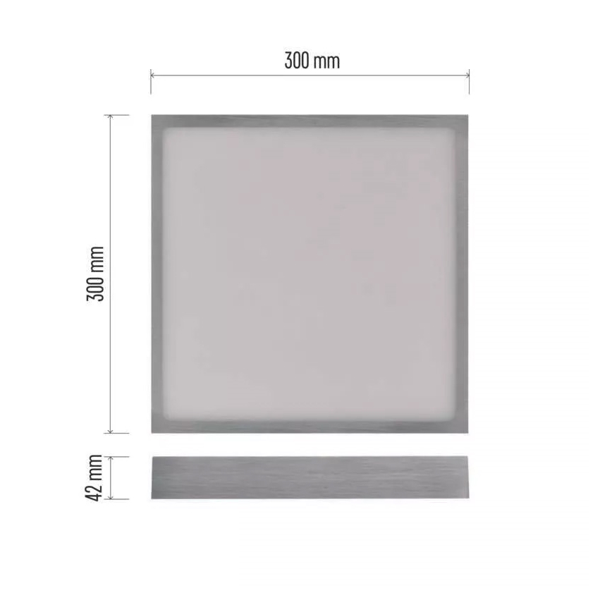 LED Griestu lampa NEXXO LED/28,5W/230V 3000/3500/4000K 30x30 cm matēts hroms