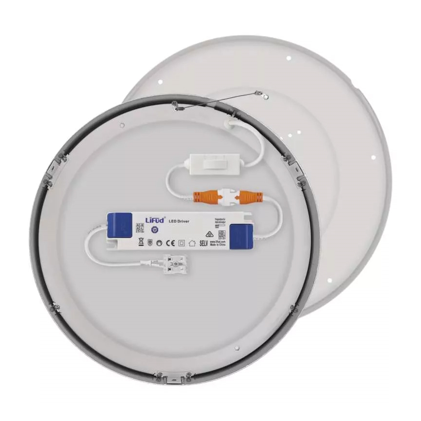LED Griestu lampa NEXXO LED/28,5W/230V 3000/3500/4000K d. 30 cm spīdīgi hromēts