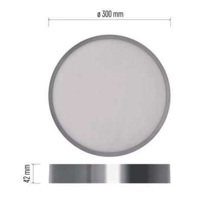 LED Griestu lampa NEXXO LED/28,5W/230V 3000/3500/4000K d. 30 cm spīdīgi hromēts