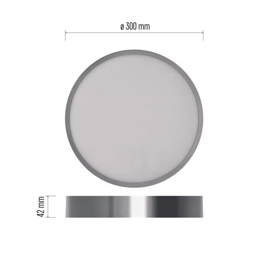 LED Griestu lampa NEXXO LED/28,5W/230V 3000/3500/4000K d. 30 cm spīdīgi hromēts