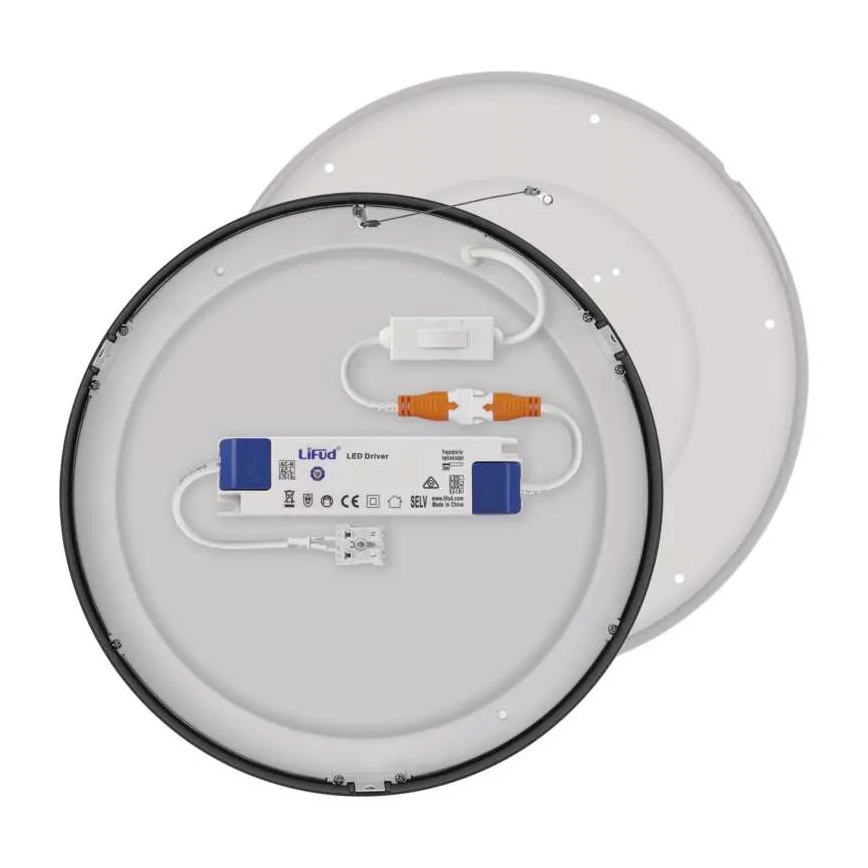 LED Griestu lampa NEXXO LED/28,5W/230V 3000/3500/4000K d. 30 cm melna