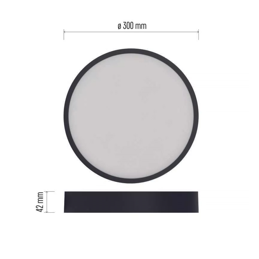 LED Griestu lampa NEXXO LED/28,5W/230V 3000/3500/4000K d. 30 cm melna
