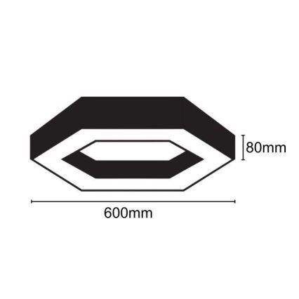 LED Griestu lampa LED/28W/230V 4000K d. 60 cm