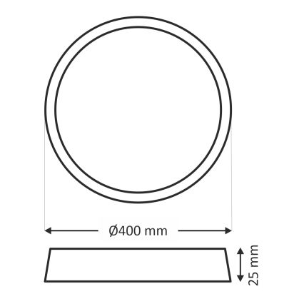 LED griestu lampa LED/32W/230V 3000/4000/6500K Ø 40 cm balta