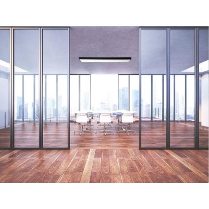 LED Griestu lampa LED/32W/230V 4000K 120x13 cm melna