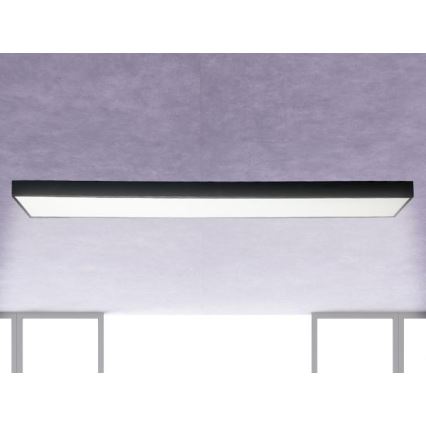 LED Griestu lampa LED/32W/230V 4000K 120x13 cm melna