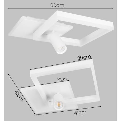 LED griestu lampa LED/38W/230V + 1xGU10/30W balta