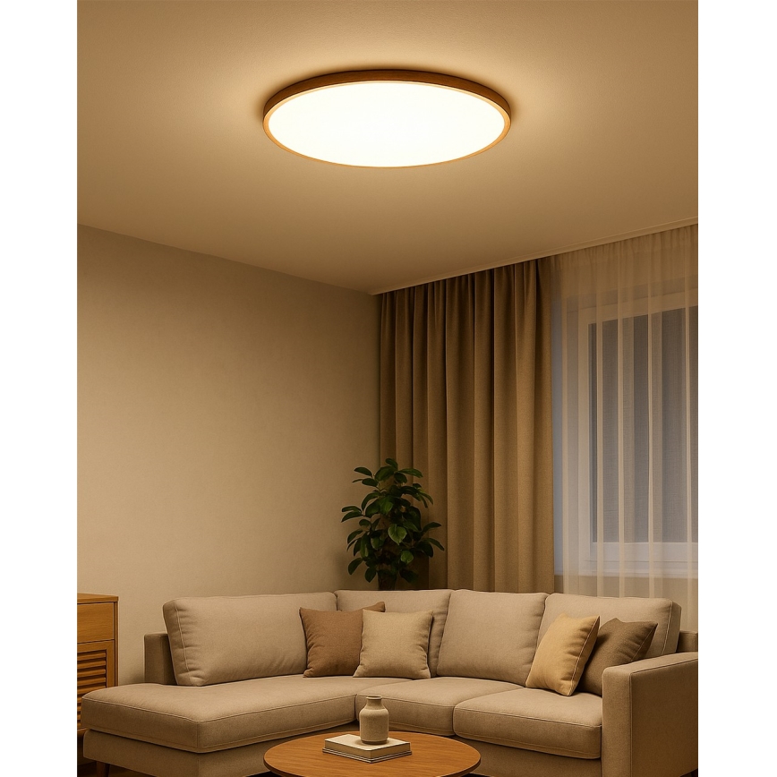 LED griestu lampa LED/40W/230V 3000/4000/6500K Ø 50 cm bēša