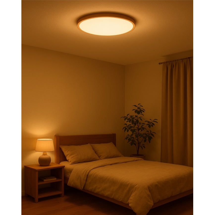 LED griestu lampa LED/40W/230V 3000/4000/6500K Ø 50 cm bēša