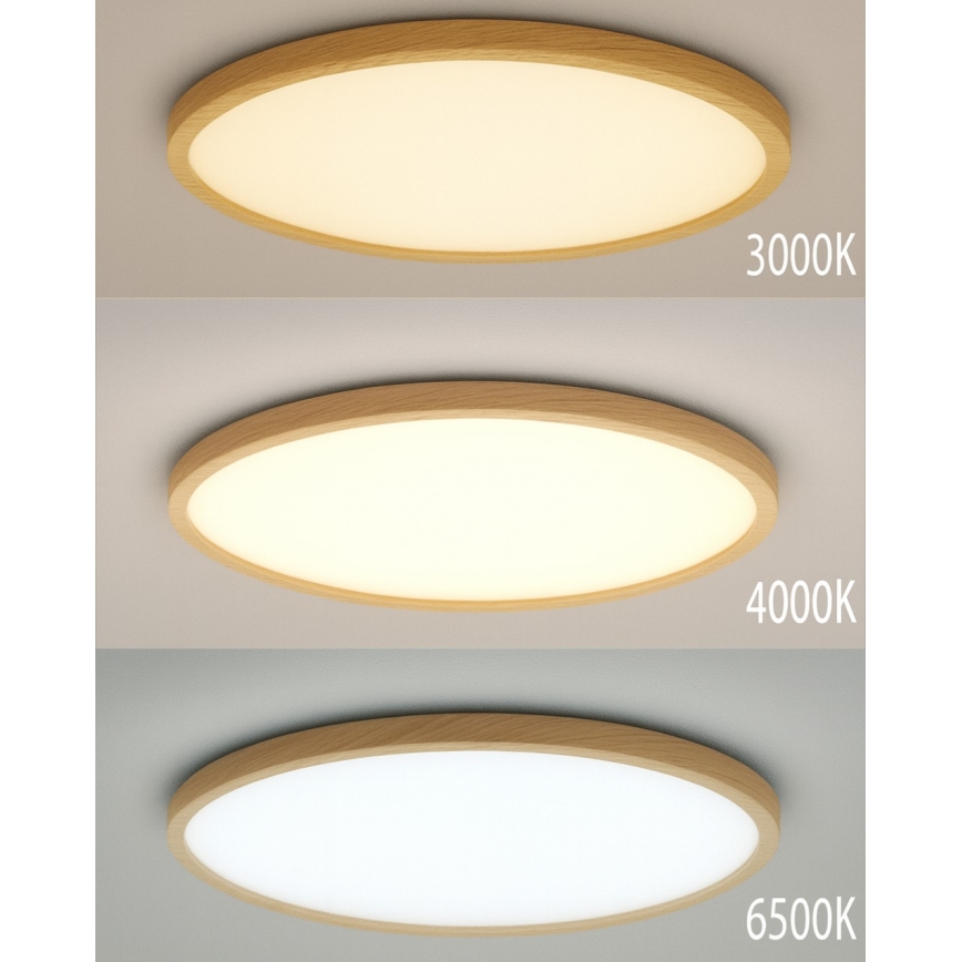 LED griestu lampa LED/40W/230V 3000/4000/6500K Ø 50 cm bēša