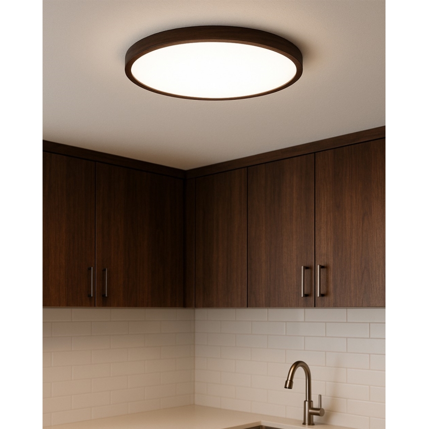 LED griestu lampa LED/40W/230V 3000/4000/6500K Ø 50 cm brūna