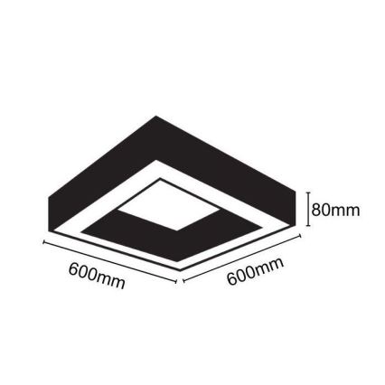 LED Griestu lampa LED/40W/230V 4000K 60x60 cm