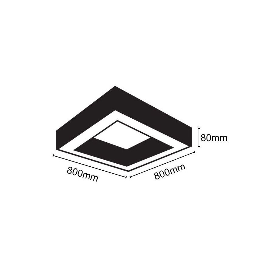 LED Griestu lampa LED/55W/230V 4000K 80x80 cm