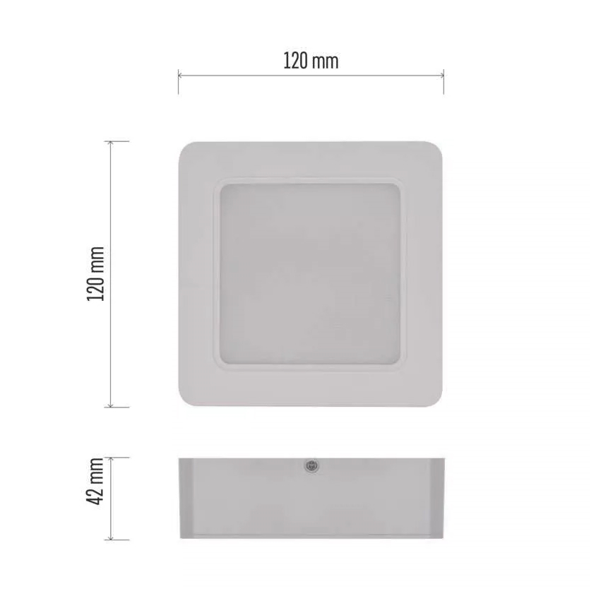 LED Griestu lampa LED/9W/230V 12x12 cm balta