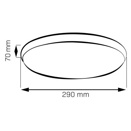 LED griestu lampa LIBRA LED/15W/230V 4000K Ø 29 cm melna