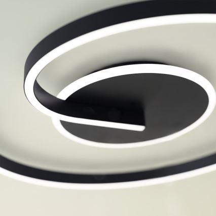 LED griestu lampa LORENZO LED, 22 W, 230 V, Ø 50 cm, melna