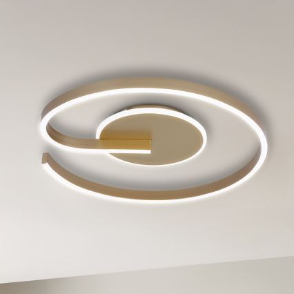 LED griestu lampa LORENZO LED/22W/230V pr. 50 cm zelta