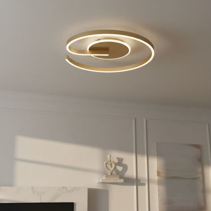 LED griestu lampa LORENZO LED/22W/230V pr. 50 cm zelta