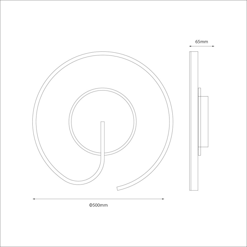 LED griestu lampa LORENZO LED/22W/230V pr. 50 cm zelta