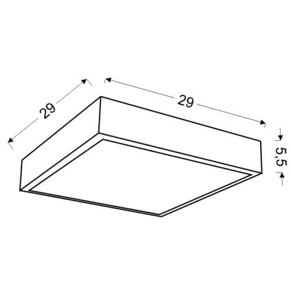 LED Griestu lampa LUX LED/16W/230V balta