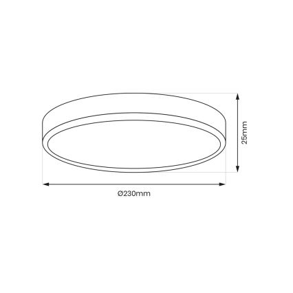 LED Griestu lampa MAQ LED/18W/230V 3000/4000/6500K IP40 melna