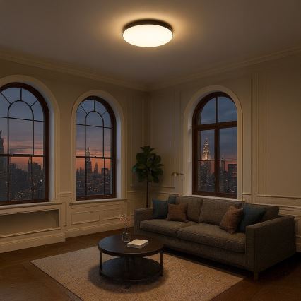 LED griestu lampa MAYA LED/36W/230V Ø 50 cm melna