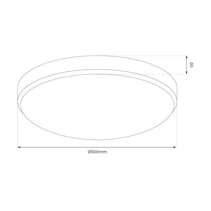 LED griestu lampa MAYA LED/36W/230V Ø 50 cm melna