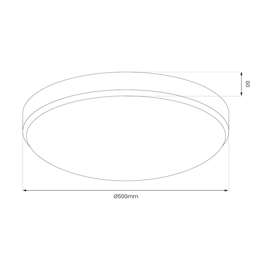 LED griestu lampa MAYA LED/36W/230V Ø 50 cm spīdīgs hroms
