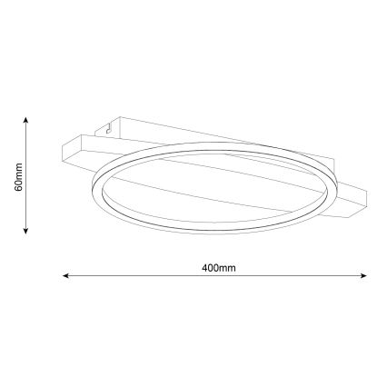 LED griestu lampa MELISA LED/12W/230V 30x40 cm priede