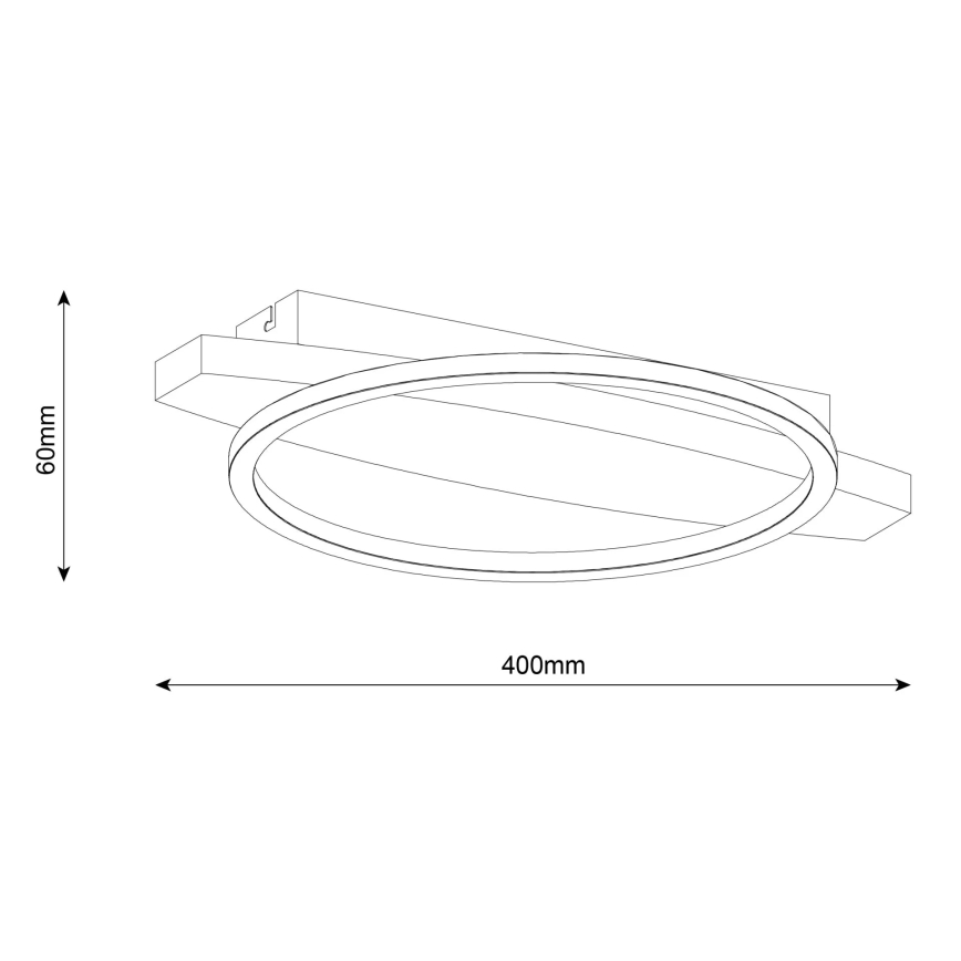 LED griestu lampa MELISA LED/12W/230V 30x40 cm priede