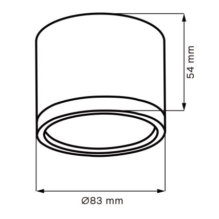 LED Griestu lampa MIRELLA 1xGX53/6W/230V melna