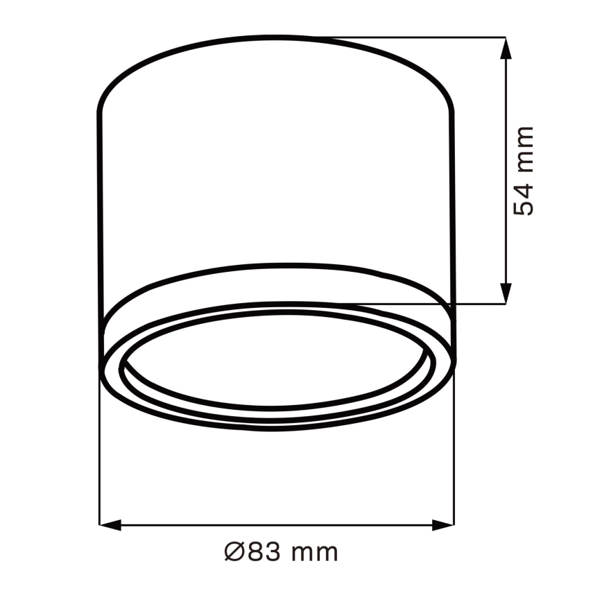 LED Griestu lampa MIRELLA 1xGX53/6W/230V melna