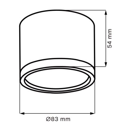 LED Griestu lampa MIRELLA 1xGX53/6W/230V melna/zelta