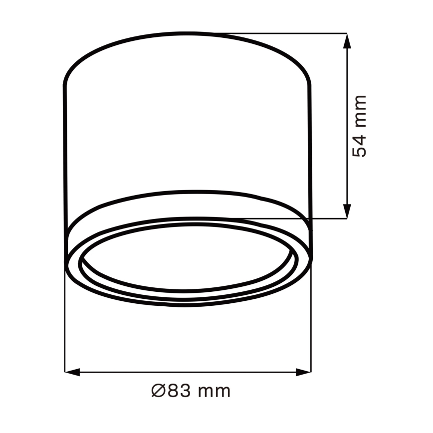 LED Griestu lampa MIRELLA 1xGX53/6W/230V melna/zelta