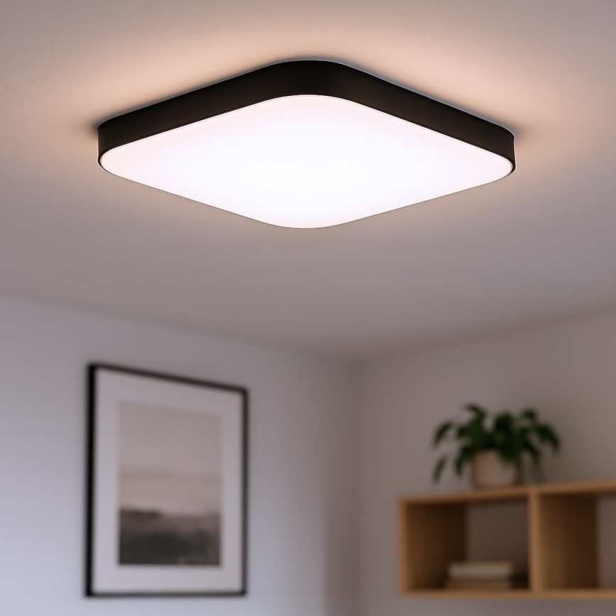 LED griestu lampa NEMO LED/36W/230V 50x50 cm melna