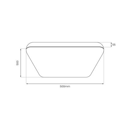 LED griestu lampa NEMO LED/36W/230V 50x50 cm melna